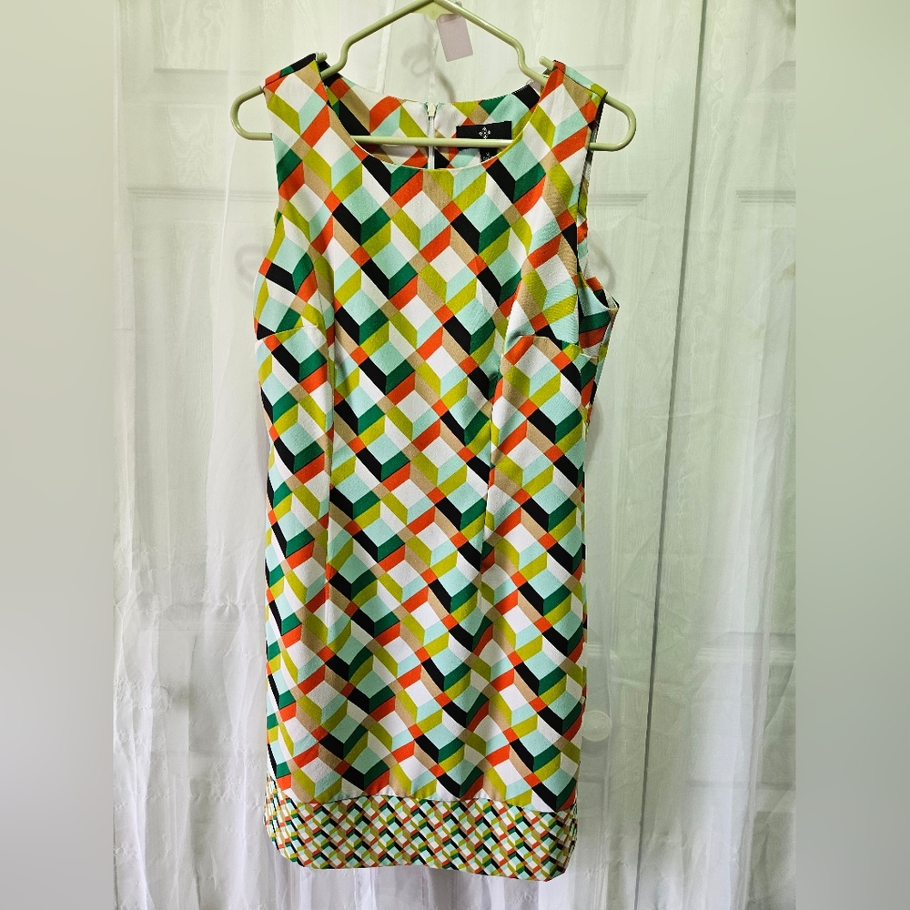 Pre-owned Good Geometric Multicolor Sleeveless Dress - Picture 2 of 6